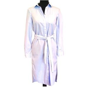 H&M Light Blue Midi Shirt Dress